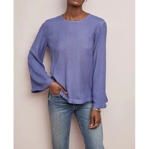 NWT Cloth & Stone‎ Anthropologie Womens Viscose Blouse Size S Moody Minimalist